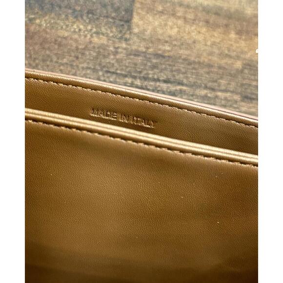 Classique Triomphe Designer Shoulder Bag in Shiny Brown Calfskin Leather Luxury - Picture 3 of 9